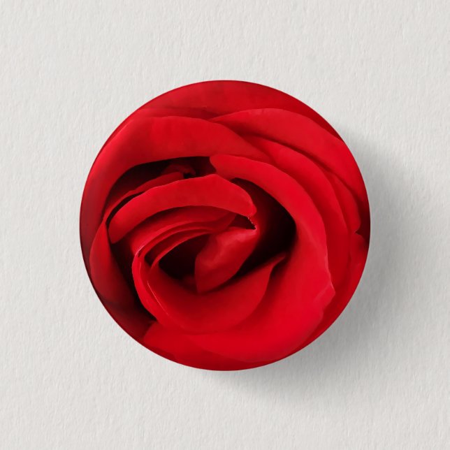 Rote Rose Button (Vorderseite)
