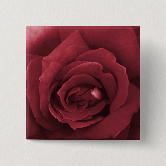rote Rose Button (Vorderseite)