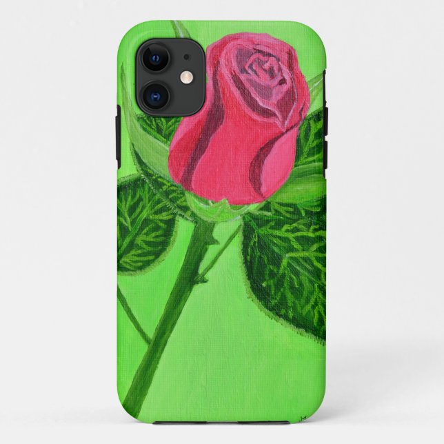 Rote Rose Case-Mate iPhone Hülle (Rückseite)