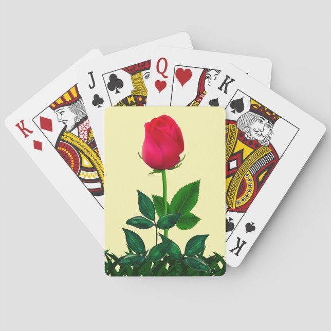 Rote Rose Classic Playing Cards Spielkarten (Rückseite)
