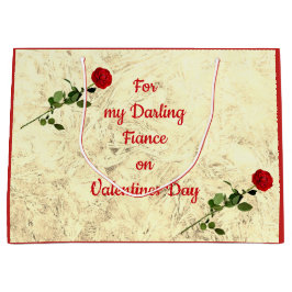 Rote Rose Darling Verlobte auf Valentinstag Große Geschenktüte