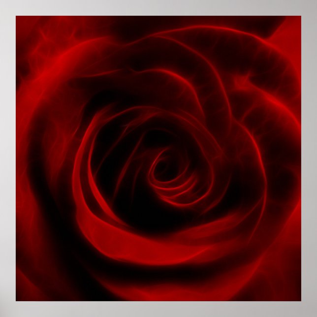 Rote Rose der Liebe Poster (Vorne)