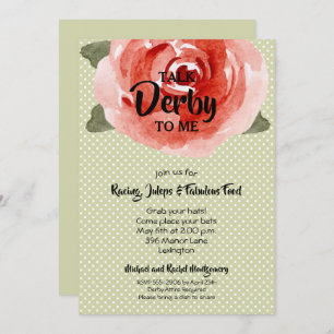 Rote Rose Derby Party Einladung