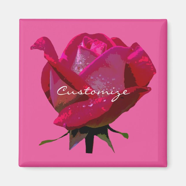 rote Rose des Single Magnet (Vorne)
