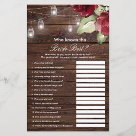 Rote Rose, die das beste Spiel der Braut kennt