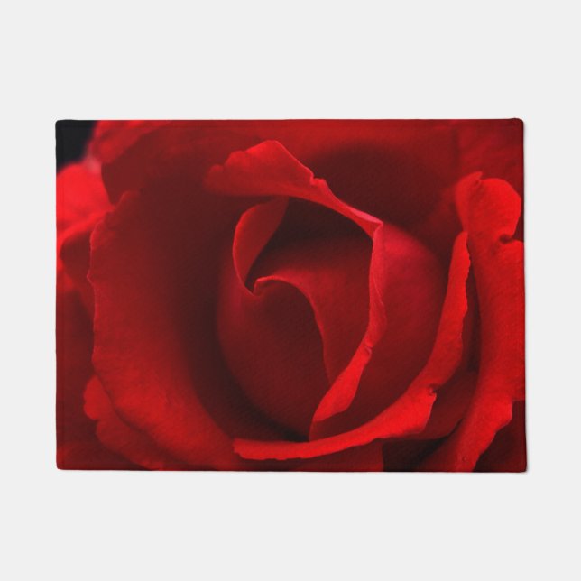 Rote Rose dmcna Fußmatte (Vorderseite)