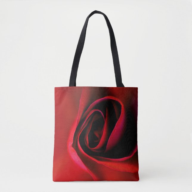 Rote Rose Drucktasche (Vorderseite)