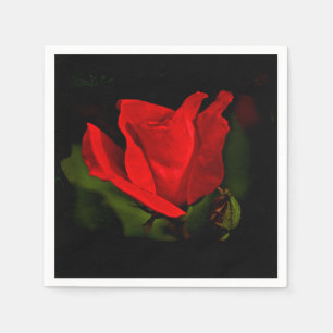 Rote Rose - dunkle Leidenschaft Serviette