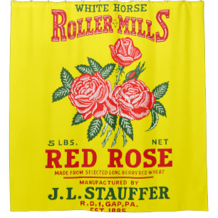 ROTE ROSE DUSCHVORHANG