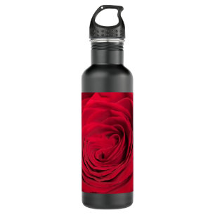 Rote Rose Edelstahlflasche