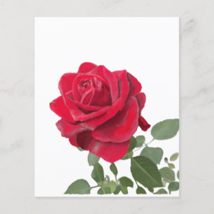 Rote Rose-Einladung - Liebessymbol