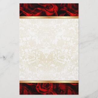 Rote Rose Elegance Briefpapier