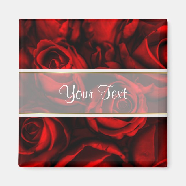 Rote Rose Elegance Magnet (Vorne)