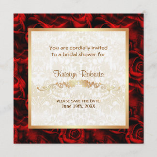 Rote Rose Eleganz - Dusche Save The Date