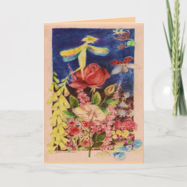 Rote Rose elve Karte (Vorderseite)