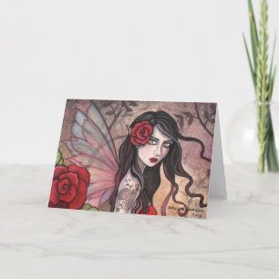Rote Rose Fairy Greeting Card von Molly Harrison Karte