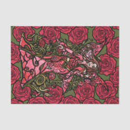 Rote Rose Fairy Seidenpapier