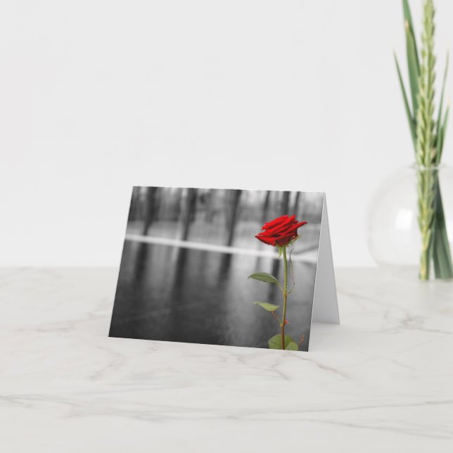 Rote Rose Feiertagskarte (Vorderseite)