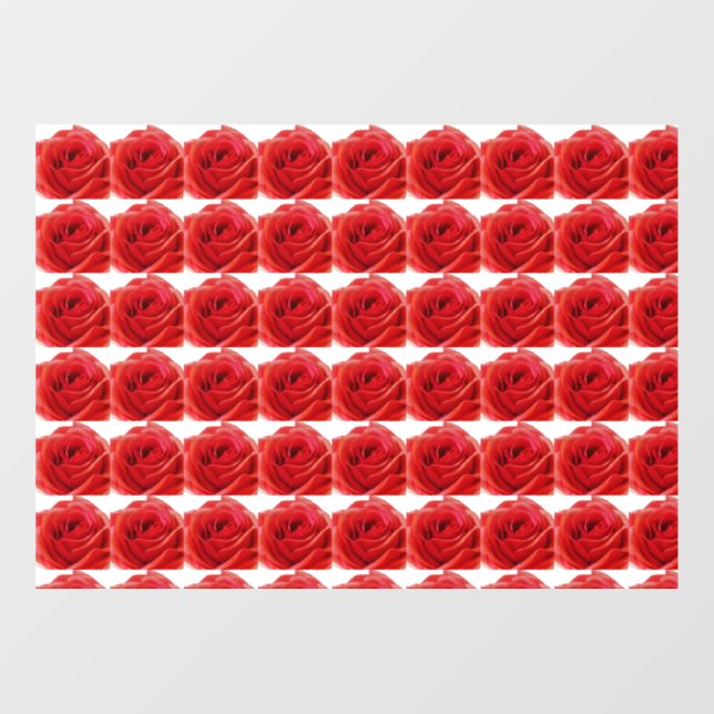 Rote Rose Fensteraufkleber (Blatt)