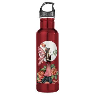 Rote Rose Feuer-Rose Trinkflasche
