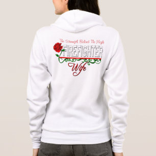 Rote Rose FEUERWEHRMANN-EHEFRAU Hoodie