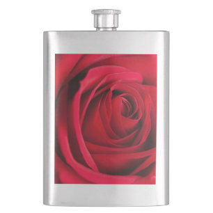 Rote Rose Flachmann