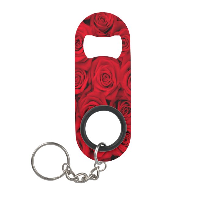 Rote Rose Flasche Öffnung Schlüsselkette Mini Flaschenöffner (Vorderseite)
