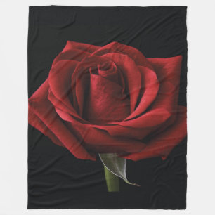 Rote Rose Fleecedecke
