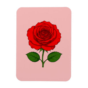 Rote Rose Flexmagnet Magnet