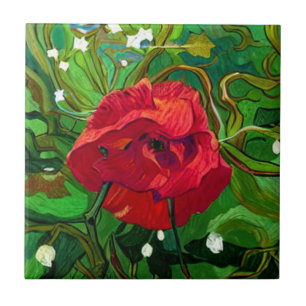 ROTE ROSE FLIESE