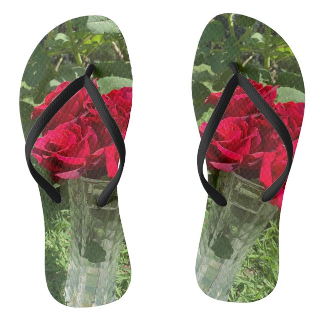 Rote Rose-Flip-Flops Flip Flops (Fußbett)