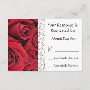 Rote Rose florale RSVP-Karte RSVP Karte