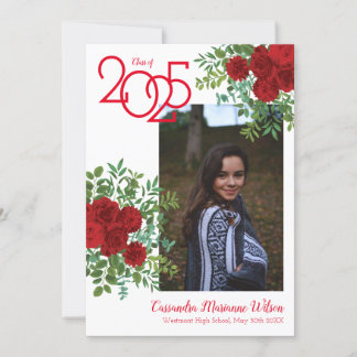 Rote Rose Foto Abschluss Ankündigung