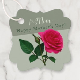 Rote Rose für Mama Glücklicher Muttertag CC1103 Geschenkanhänger