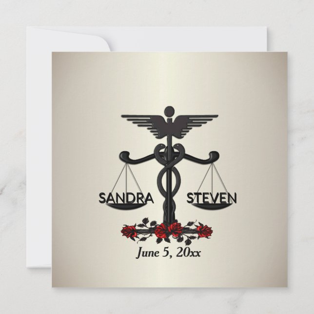 Rote Rose für Recht und medizinische Gewerkschaft Einladung (Rückseite)