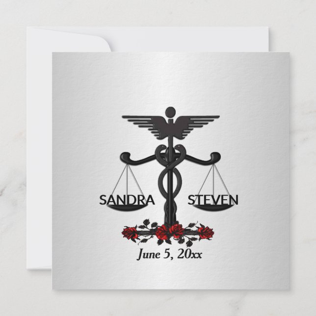 Rote Rose für Recht und medizinische Gewerkschaft Einladung (Rückseite)