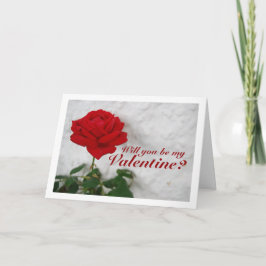 Rote Rose gegen die Weiße Mauer Karte