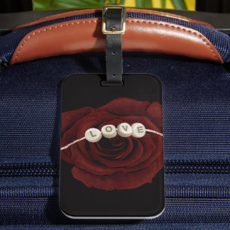 Rote Rose Gepäckanhänger