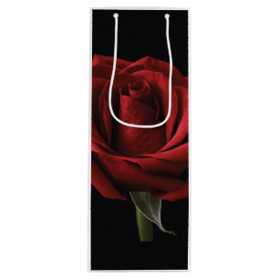 Rote Rose Geschenktüte Für Weinflaschen