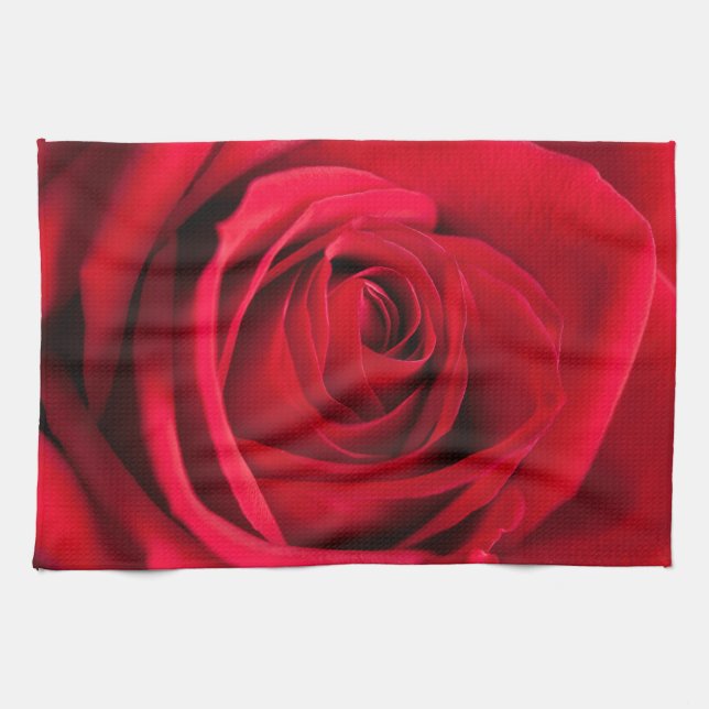 Rote Rose Geschirrtuch (Horizontal)