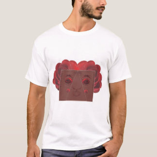 Rote Rose Gesicht. T-Shirt