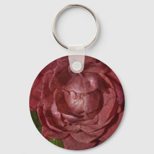 Rote Rose, gesprungen von Shirley Taylor Schlüsselanhänger
