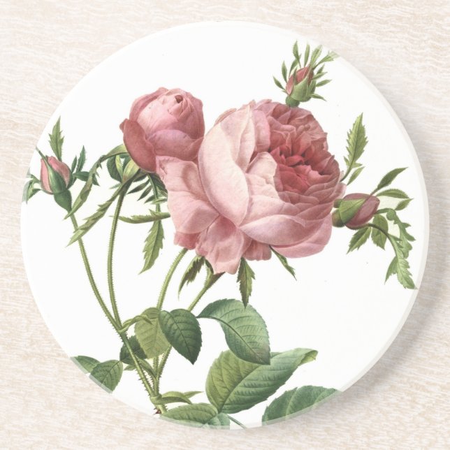 Rote Rose Getränkeuntersetzer (Vorne)