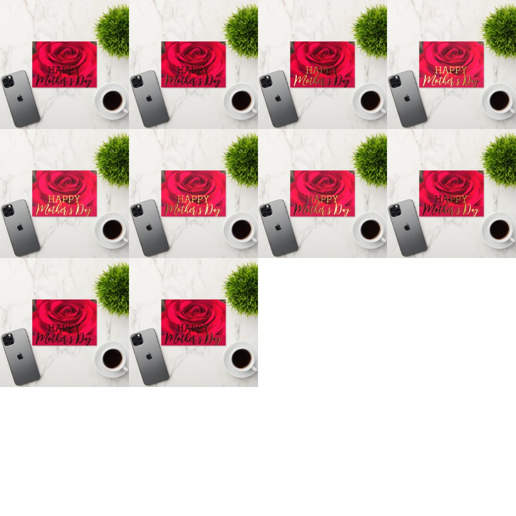 Rote Rose Glücklich Muttertag Real Gold