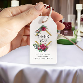 Rote Rose Gold Geometric Frame Wedding Vielen Dank Geschenkanhänger