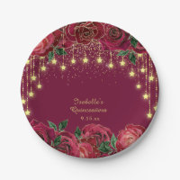 Rote Rose Gold Star String Light Stars Quinceañera