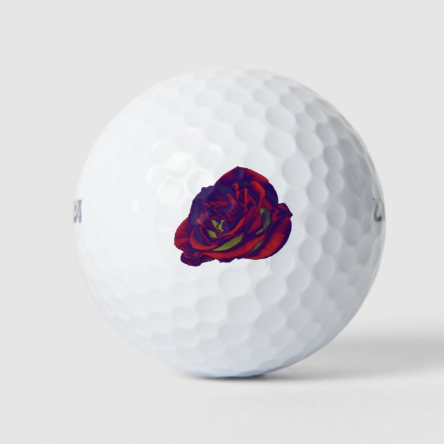 Rote Rose Golf Ball (Vorderseite)