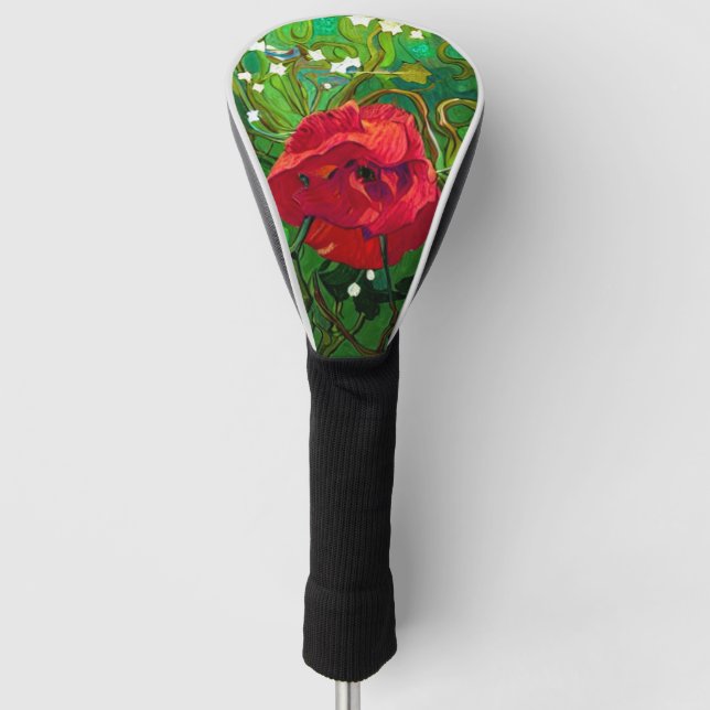ROTE ROSE  GOLF HEADCOVER (Vorderseite)