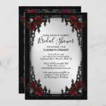 Rote Rose Gothic Brautparty Eiserne Tor Einladung<br><div class="desc">Schöne tiefe rote Rose mit Namen und Datum. Dies ist Teil einer Hochzeitssuite namens Iron Gate Gothic Es ist einfach, alles für Ihre Hochzeit zu koordinieren, wenn Sie das richtige Thema und Farbschema wählen. Wählen Sie ein einzigartiges Hochzeitsdesign, um Ihren besonderen Tag perfekt zu gestalten. Das extravagant House verfügt über...</div>