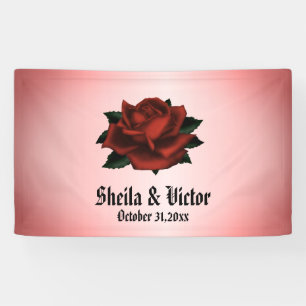 Rote Rose Gothic Wedding Personal Banner